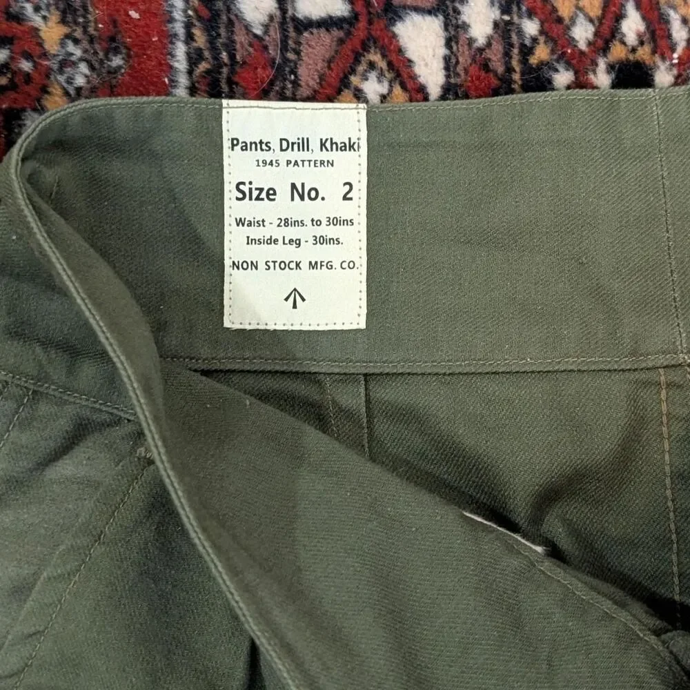 Non Stock Drill Cotton Gurkha Trousers with Button Fly -- 30x30